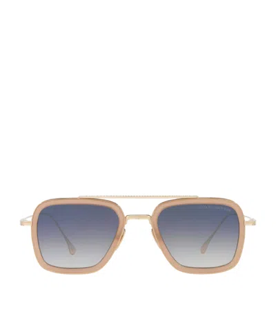 Dita Titanium Aviator Sunglasses In Pink