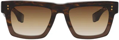 Dita Tortoiseshell Mastix Sunglasses In Brown Swirl/brown