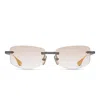 Dita Trysim.75 Rimless Sunglasses With Rectangular Gradient Lenses In Multi