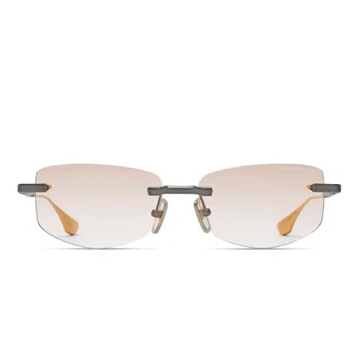 Dita Trysim.75 Rimless Sunglasses With Rectangular Gradient Lenses In Multi
