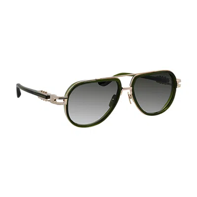 Dita Vastik Dt Dts441-a-03 Unisex Aviator Sunglasses In Green