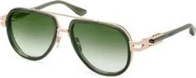 Dita Vastik Green Gradient Pilot Unisex Sunglasses Dts441-a-03 59 In ["white","green","black","gold Tone"]