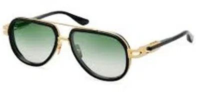Dita Vastik Lunar Forest Gradient Pilot Unisex Sunglasses Dts441-a 01 59 In ["green","yellow","black","gold Tone"]