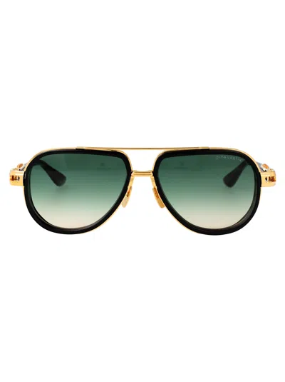 Dita Vastik Sunglasses In Yellow Gold - Black W/ Lunar Forest Gradient