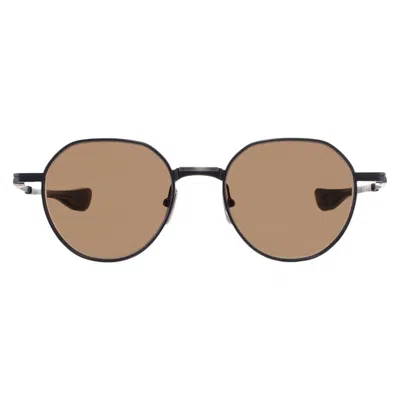 Dita Vers-one Brown Oval Unisex Sunglasses Dts150-a-03 50 In Neutral