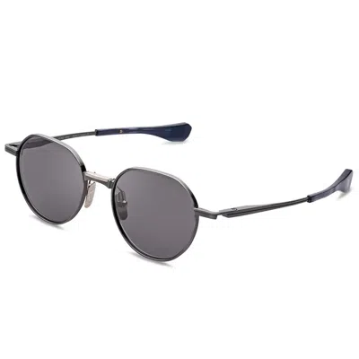 Dita Vers-one Grey Round Titanium Unisex Sunglasses Dts150-a-02 50