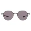 Dita Vers-one Grey Round Titanium Unisex Sunglasses Dts150-a-02 50 In Gray