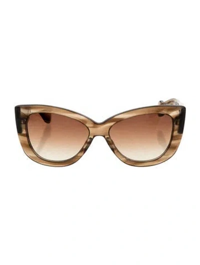Pre-owned Dita Vesoul Cat-eye Sunglasses In Brown
