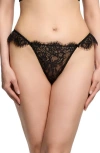 Dita Von Teese Claudette Eyelash Lace G-string In Black