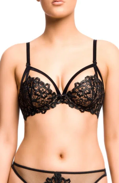Dita Von Teese Dahlia Underwire Plunge Bra In Black