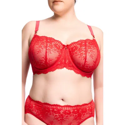 Dita Von Teese Floradora Curve Underwire Bra In Red