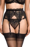 Dita Von Teese Floradora Lace Garter Belt In Blue