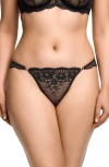 Dita Von Teese Floradora Lace Thong In Black