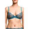 Dita Von Teese Fortunia Underwire Plunge Bra In Blue
