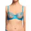 Dita Von Teese Julies Roses Underwire Balconette Bra In Butterfly Blue