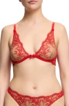 Dita Von Teese Lavinia Plunge Underwire Bra In Flame