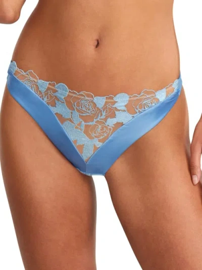 Dita Von Teese Rosabelle Thong In Ethereal Blue