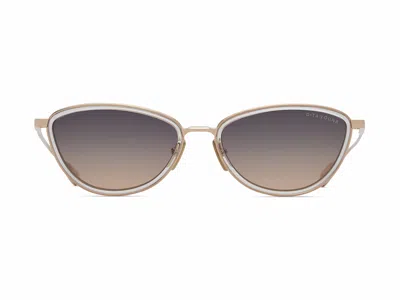 Dita Vouna Titanium Cat-eye Sunglasses In White