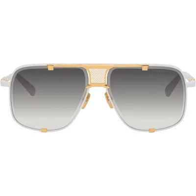Dita White & Gold Mach-five Sunglasses