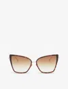 Dita Womens Black 21013 Sunbird Butterfly-frame Acetate Sunglasses In Black