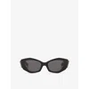 Dita Womens Black D4000469 Aloure Cat-eye Acetate Sunglasses In Black