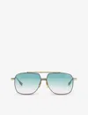 Dita Womens Black Dts-100 Alkamx Pilot-frame Acetate Sunglasses In Black