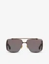 Dita Dts136-64-01-z Souliner-two Square-frame Titanium And Acetate Sunglasses In Black