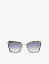 Dita Womens Black Dts405 Perplexa Butterfly-frame Titanium And Acetate Sunglasses In Black
