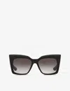 Dita Dts704-a-01-z Telemaker Square-frame Acetate Sunglasses In Black