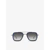 Dita Womens Blue D4000418 Aviator-frame Metal Sunglasses In Blue