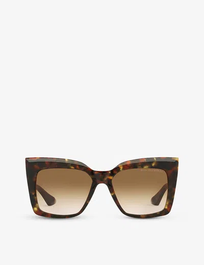 Dita Dts704-a-01-z Telemaker Square-frame Acetate Sunglasses In Brown