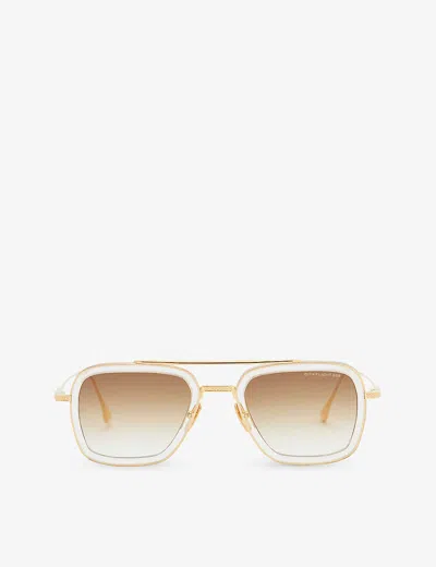 Dita Womens Clear 7806 Flight.006 Square-frame Acetate Sunglasses
