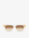 Dita Dts407 Grandmaster-seven Rectangular-frame Acetate Sunglasses In Clear