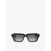 Dita Womens Black D4000471 Detron Square-frame Acetate Sunglasses In Black
