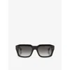Dita Womens Black D4000475 Grandmaster-nine Rectangular-frame Acetate Sunglasses In Black