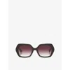 Dita Womens Black D4000482 Omsoana Irregular-frame Acetate Sunglasses In Black
