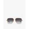 Dita Womens Gold D4000439 Pilot-frame Metal Sunglasses In Gold
