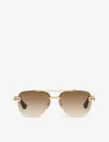 Dita Dts138-a-02-z Grand-evo One Square-frame Titanium Sunglasses In Gold
