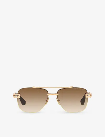 Dita Dts138-a-02-z Grand-evo One Square-frame Titanium Sunglasses In Gold