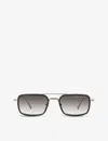 Dita Dts134-53-01-z Flight.008 Rectangular Acetate And Titanium Aviator Sunglasses In Grey
