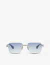 Dita Womens Silver D4000423 Square-frame Metal Sunglasses In Silver