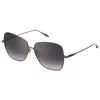 Dita Zazoe Dark Grey To Clear Gradient Butterfly Ladies Sunglasses Dts145-a-03 In Black