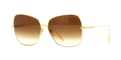 Pre-owned Dita Zazoe Yellow Gold/brown Shaded (dts145-01) Sunglasses