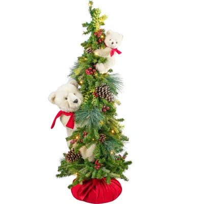 Ditz Designs Winter Wonderland Polar Bear Decoration In Green