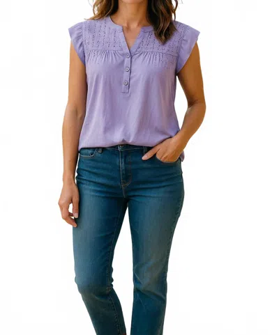 Diva Usa French Soft Knit Top In Lavender In Purple