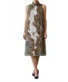 Diva Usa Print Sleeveless Maxi Dress In Animal White In Animal Print