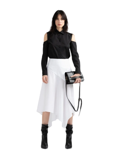 Divalo Aris Asymmetrical Skirt In Black
