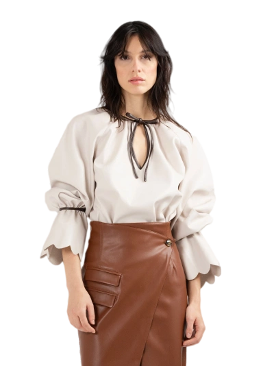 Divalo Ecaterina Heritage Blouse In Neutral