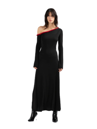 Divalo Girteln One Shoulder Dress In Black