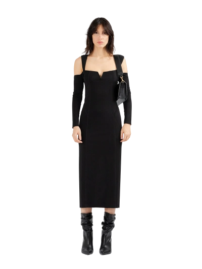 Divalo Valyn Stretch Jersey Dress In Black